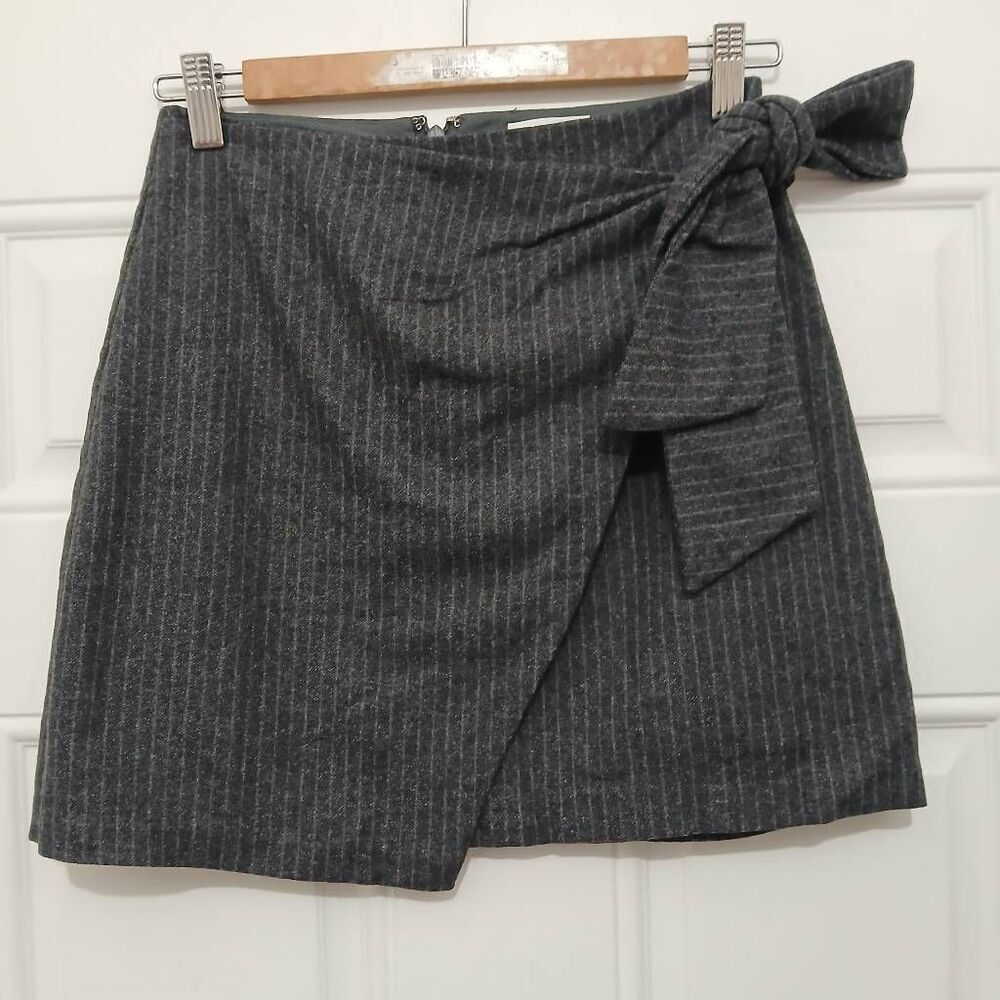 Wilfred free aritzia womens size 2 wool cashmere mini  pencil skirt dark gray